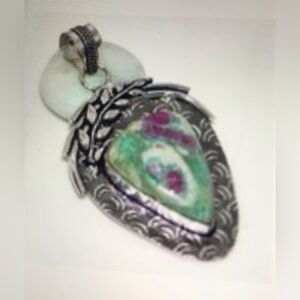 Ruby Fuchsite 925 Sterling Silver Necklace